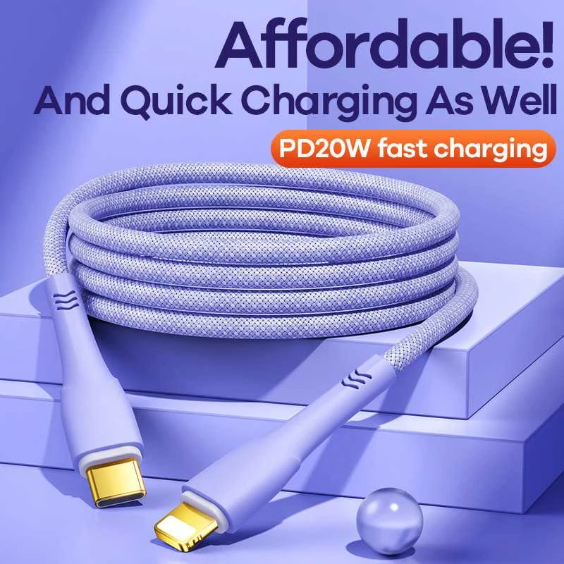 Greito įkrovimo kabelis REMAX RC-C063 20W PD USB-C į Lightning, 1.2m: Spalva - Mėlyna