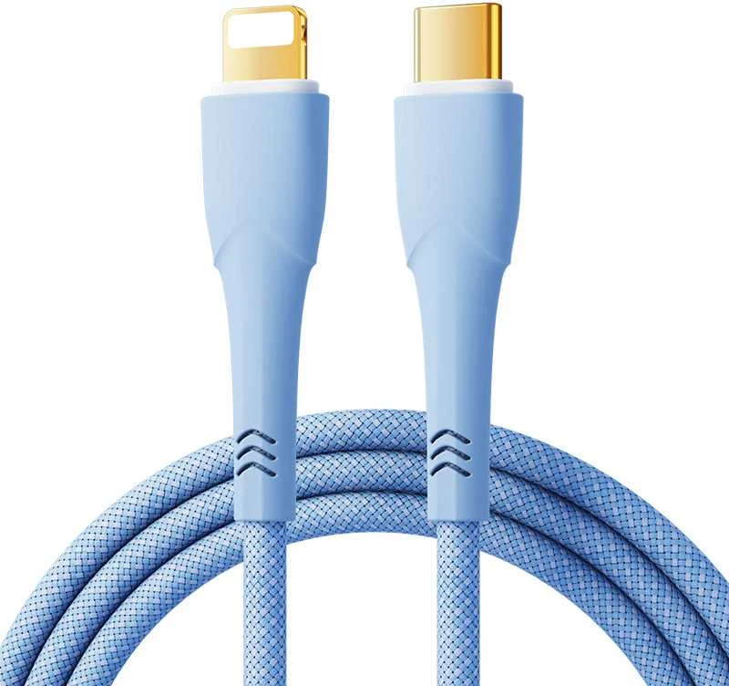 Greito įkrovimo kabelis REMAX RC-C063 20W PD USB-C į Lightning, 1.2m: Spalva - Mėlyna
