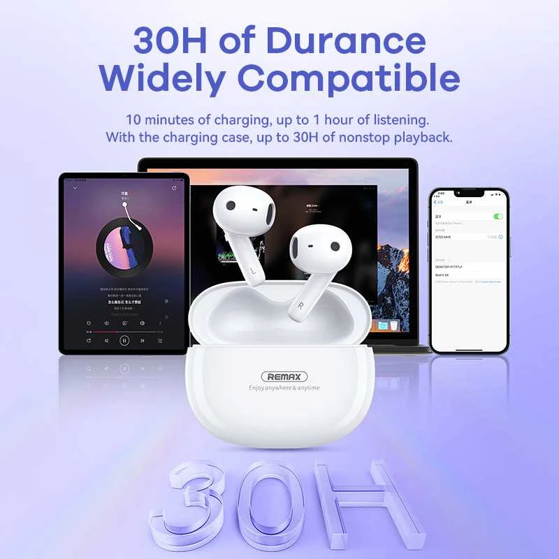 Belaidės TWS ausinės REMAX CozyBuds 1 Bluetooth 5.3: Spalva - Sierra Mėlyna