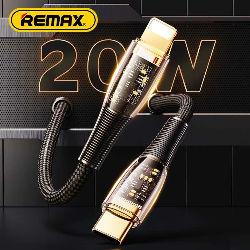 Remax Explore RC-C061, 20 W USB-C su Lightning laidu, 1.2 (juodas)