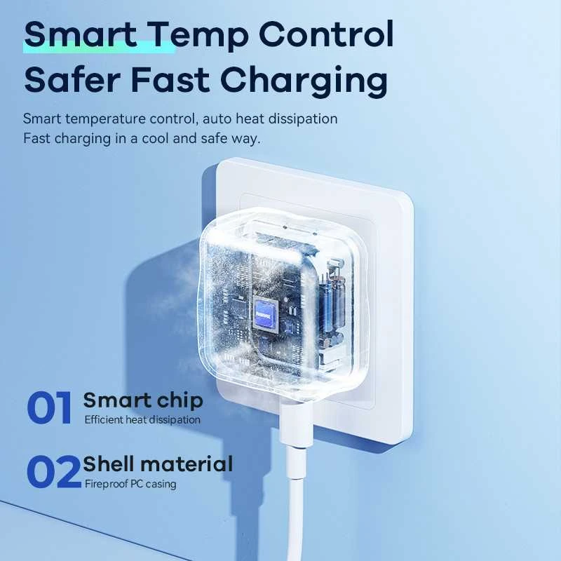 Sieninis įkroviklis REMAX RP-U87 35W PD+QC GaN 2×USB-C, greitas
