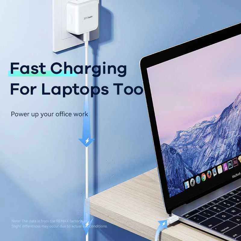 Sieninis įkroviklis REMAX RP-U87 35W PD+QC GaN 2×USB-C, greitas
