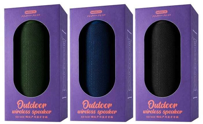 Lauko belaidis garsiakalbis REMAX Freejoy RB-M20 IPX67 Bluetooth 5.3 su Bass Boost: Spalva - Mėlyna