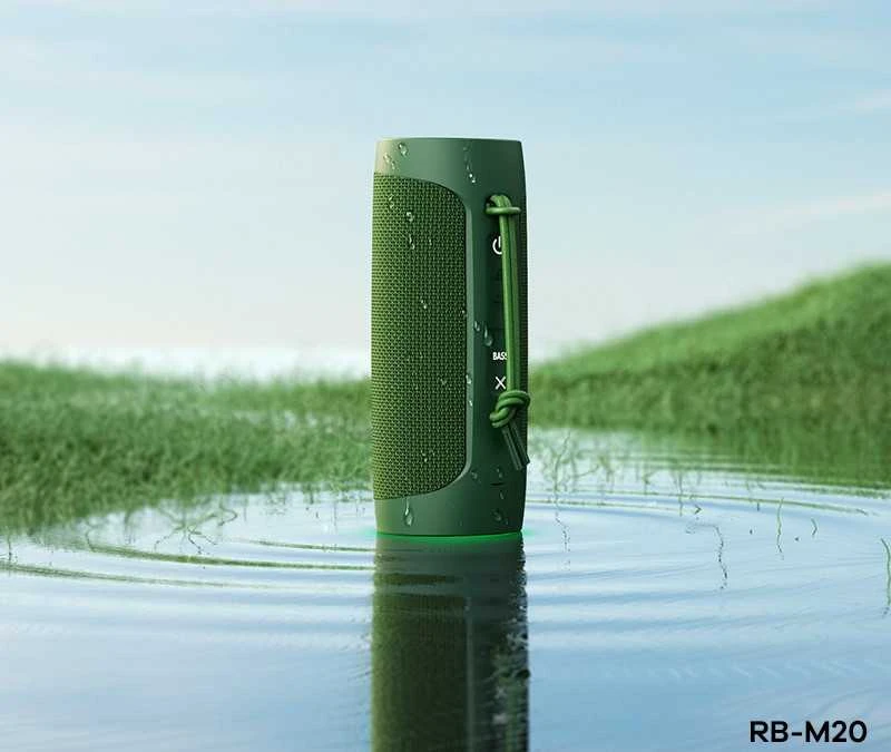 Lauko belaidis garsiakalbis REMAX Freejoy RB-M20 IPX67 Bluetooth 5.3 su Bass Boost: Spalva - Mėlyna