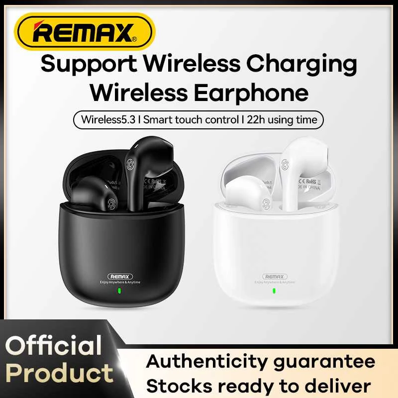 Belaidės TWS ausinės REMAX CozyBuds W5 Bluetooth 5.3 su belaidžiu įkrovimo dėklu: Spalva - Balta