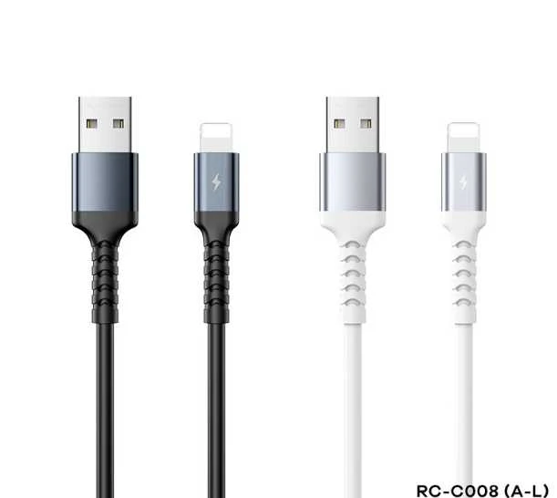 Laidas USB-lightning Remax Kayla II., RC-C008, 1m, (juodas)