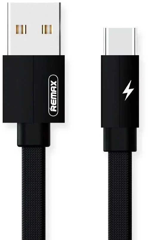 Remax Kerolla duomenų kabelis RC-094a 2m (USB – Type C): Spalva - Juoda