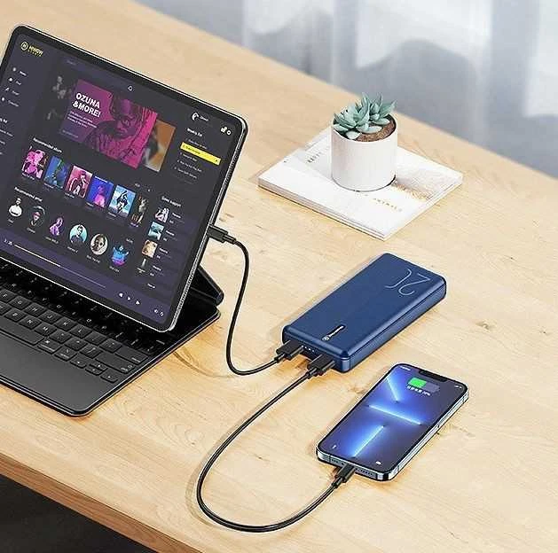 Išorinė baterija (Powerbank) REMAX RPP-296 20000mAh 2.4A 2×USB, juoda: Spalva - Balta