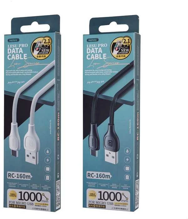 USB Micro Remax Lesu Pro laidas, 1m (baltas)