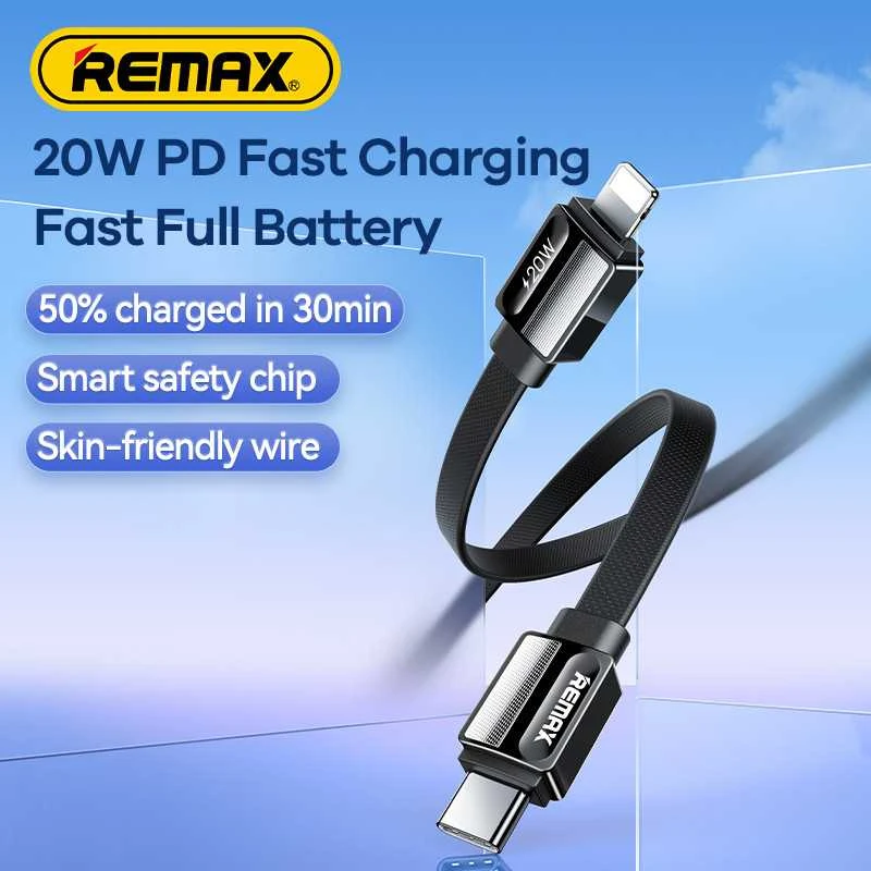 Laidas USB-C-lightning Remax Platinum Pro, RC-C050, 20W (juodas)