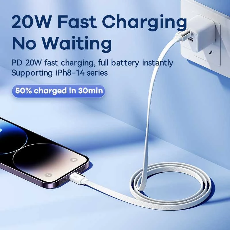 Laidas USB-C-lightning Remax Platinum Pro, RC-C050, 20W (juodas)