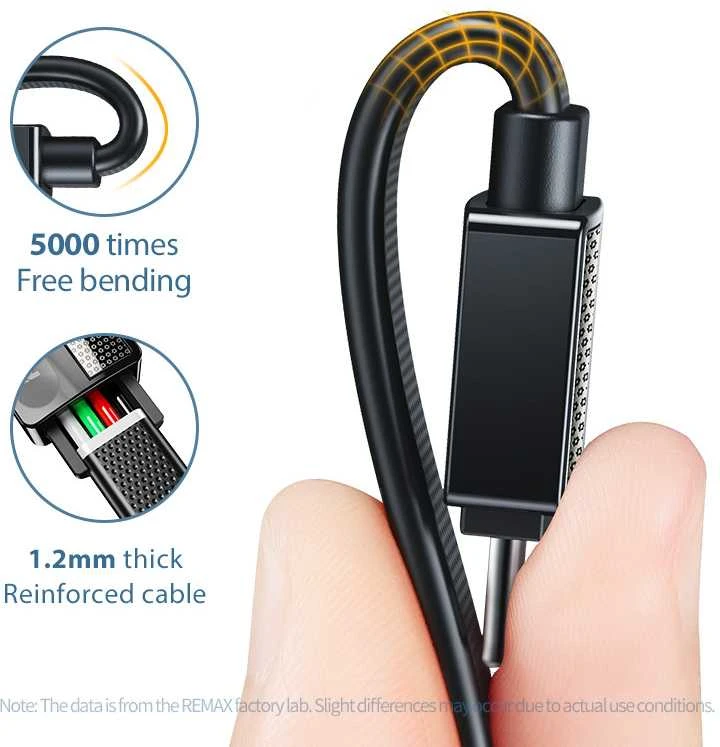 USB-C Remax Platinum Pro laidas, 1m (baltas)