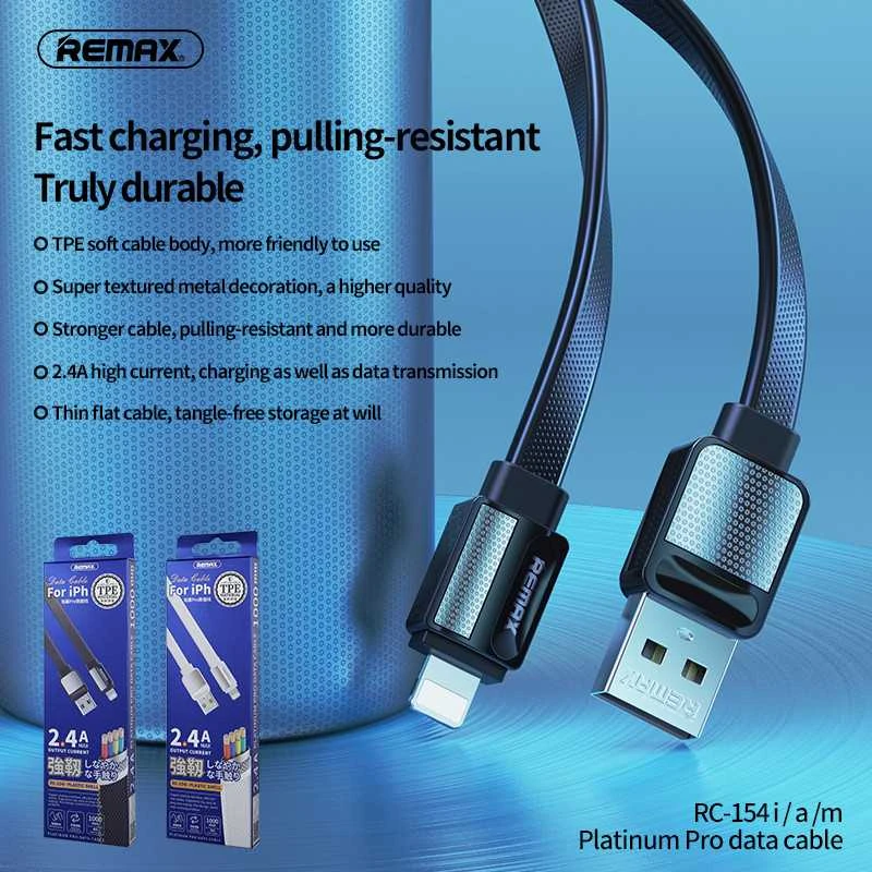 USB laidas Lightning Remax Platinum Pro, 1m (baltas)