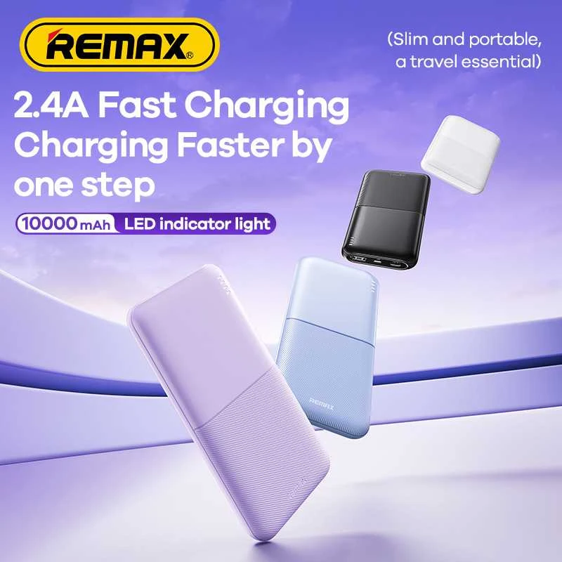 Išorinė baterija (Powerbank) REMAX RPP-23 10000mAh 2.4A 2×USB, juoda