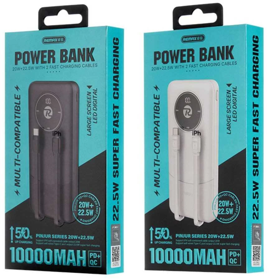 Išorinė baterija (Powerbank) REMAX RPP-37 10000mAh 2.1A 2×USB, balta