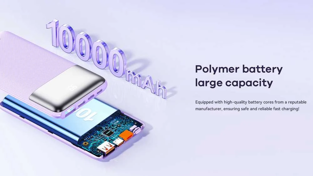 Greito įkrovimo išorinė baterija (Powerbank) REMAX RPP-5 10000mAh 22.5W, tamsiai mėlyna