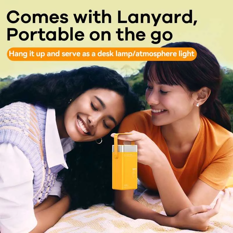 Greito įkrovimo išorinė baterija (Powerbank) REMAX RPP-596 40000mAh 22.5W su LED šviestuvu, geltona