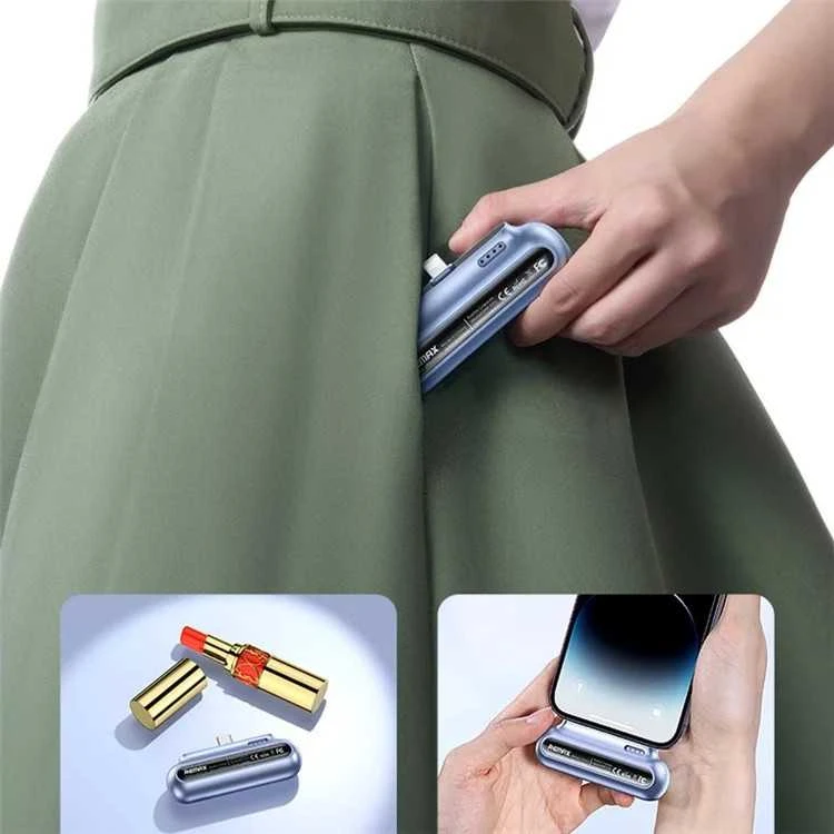 Avarinė tiesioginio įkrovimo išorinė baterija (Powerbank) REMAX RPP-576 2500mAh, skirta iPhone Lightning, balta