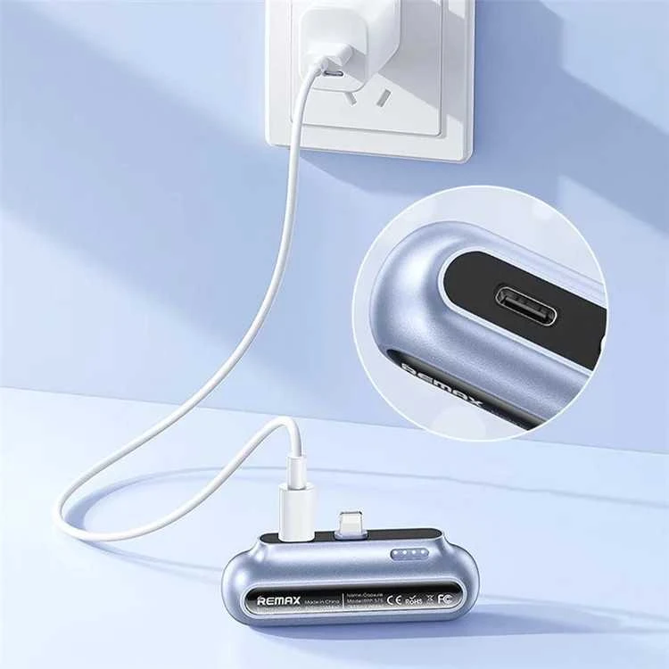 Avarinė tiesioginio įkrovimo išorinė baterija (Powerbank) REMAX RPP-576 2500mAh, skirta iPhone Lightning, balta