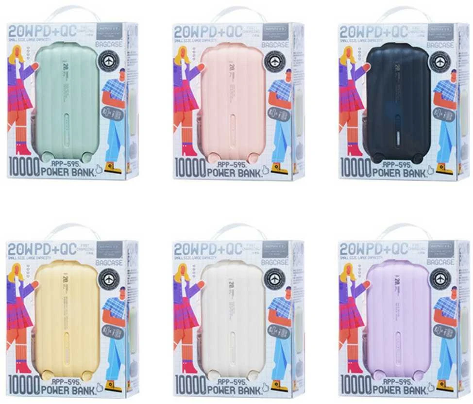 Greito įkrovimo išorinė baterija (Powerbank) REMAX RPP-595 10000mAh 20W PD + QC, pilka