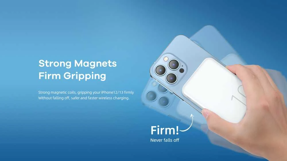 Magnetinė belaidė išorinė baterija (Powerbank) REMAX RPP-65 10000mAh 20W PD + 15W, tamsiai mėlyna