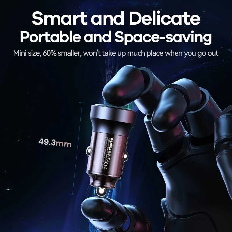 Automobilinis įkroviklis REMAX RCC338 30W PD+QC Cyberpunk, greitas