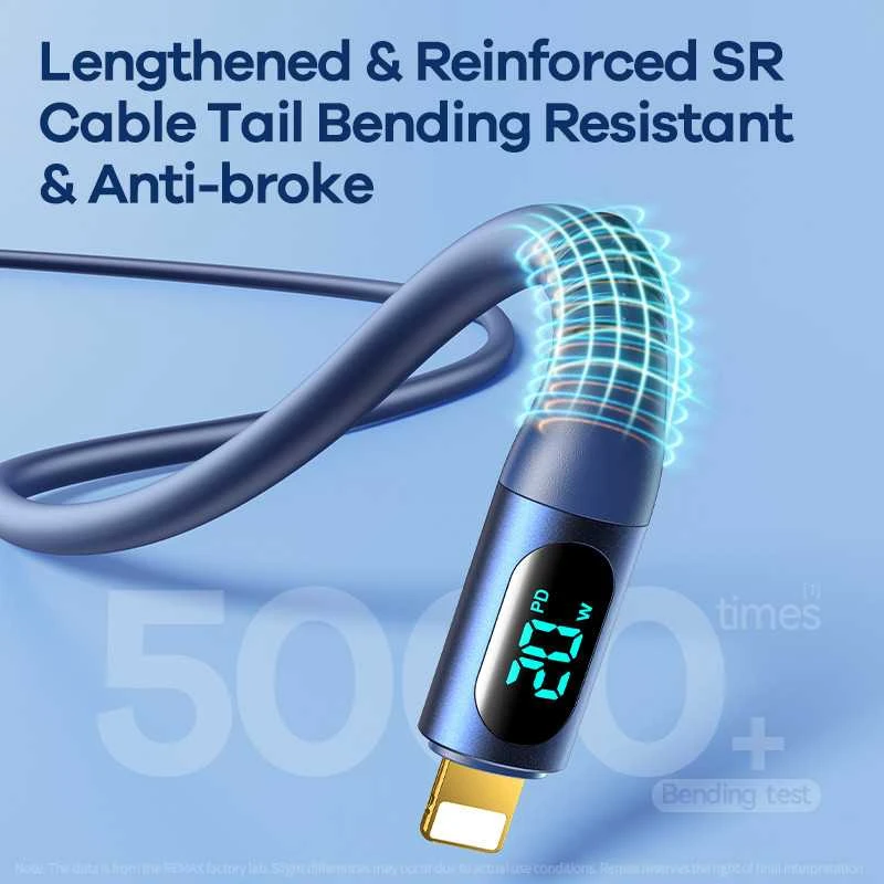 Laidas USB-C-lightning Remax Zisee, RC-C031, 20W (pilkas)