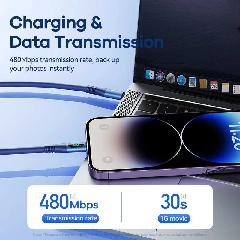 Laidas USB-C-lightning Remax Zisee, RC-C031, 20W (pilkas)