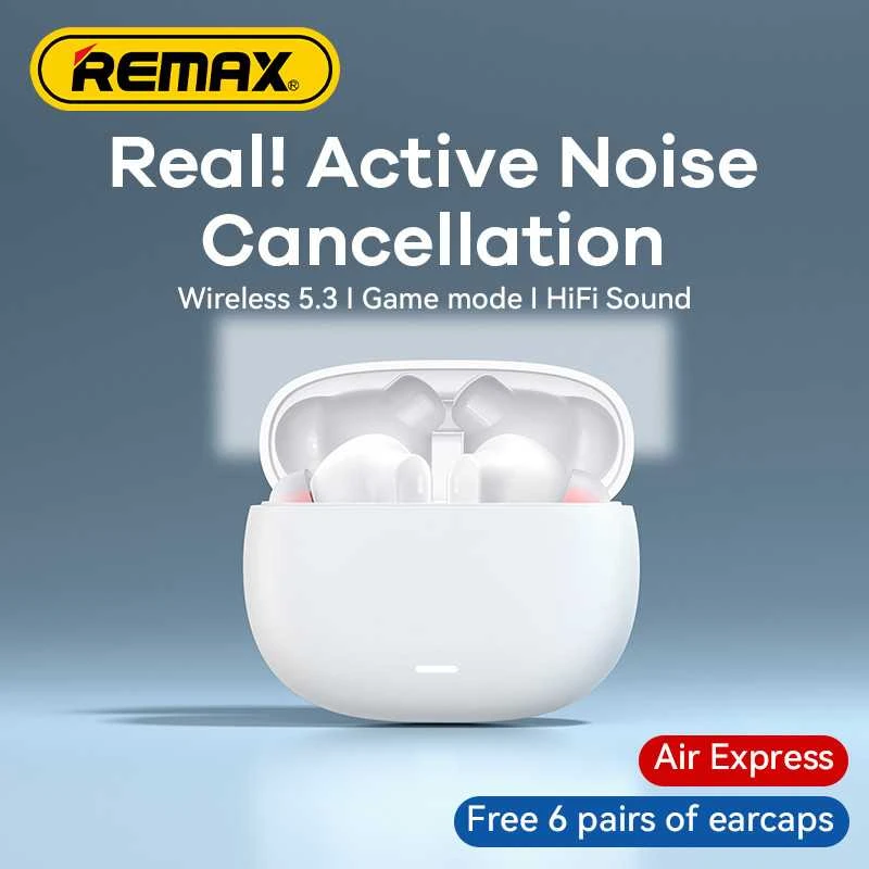 Belaidės TWS ausinės REMAX CozyPods W7N su ANC+ENC Bluetooth 5.3: Spalva - Juoda