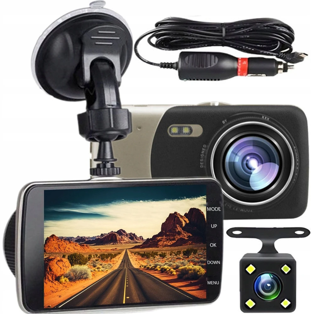 Retoo Automobilinė vaizdo kamera RoadView, 3.8'', Full HD