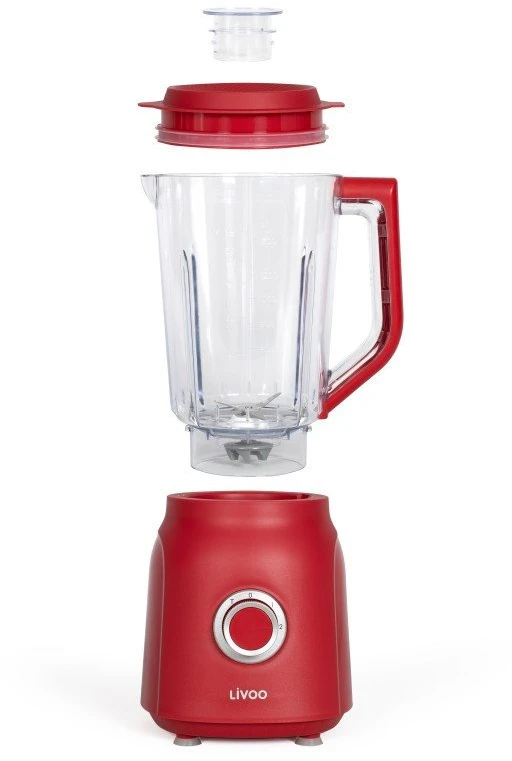 Virtuvinis kombainas Stalinis blenderis Livoo DOP242R 1,5 l 500 W su 2 greičiais ir turbo funkcija, raudonas