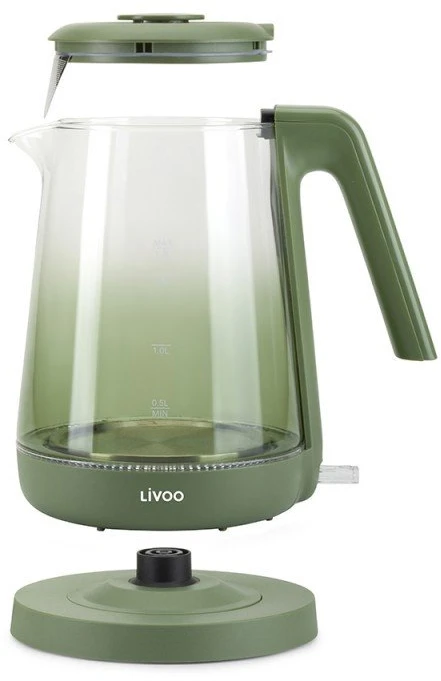 Stiklinis virdulys Livoo DOD216V 2200W 1,7 l su mėlynu apšvietimu, skaidrus