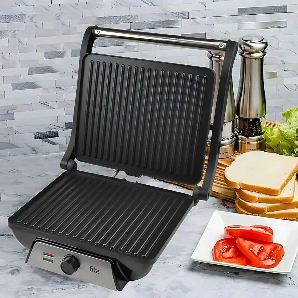 Kontaktinis grilis FIT2 107A 2000W su 180° dangčiu, neprideganti danga