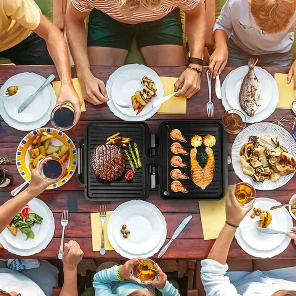Kontaktinis grilis FIT2 107A 2000W su 180° dangčiu, neprideganti danga