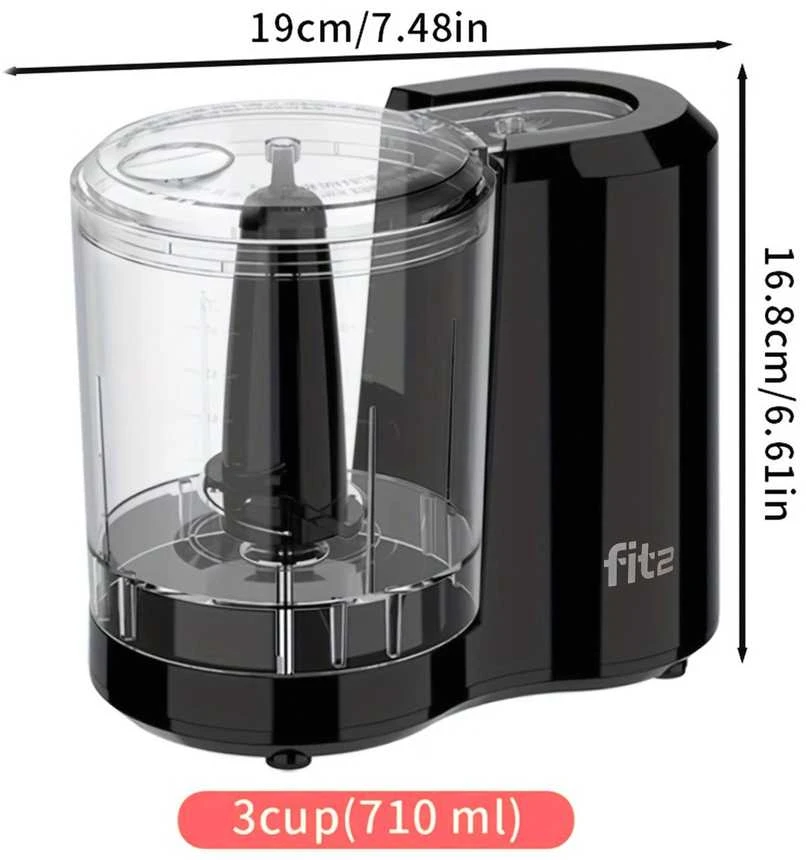 Elektrinis daržovių ir vaisių smulkintuvas FIT2 7012 100W, 710 ml, kompaktiškas