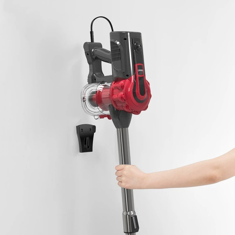 Vertikalus laidinis dulkių siurblys Livoo DOH142 600W 12 kPa su HEPA filtru, raudonas