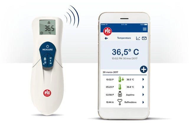 PIC Solution Elektroninis bekontaktis termometras PIC ThermoDiary Head (infraraud.spind, BT programėlė)
