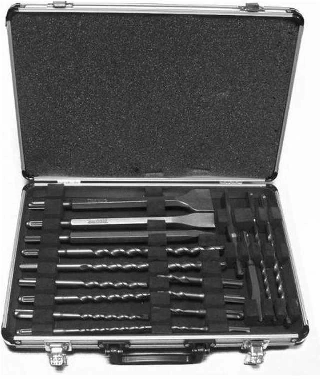 Grąžtas 17 dalių grąžtų rinkinys Makita D-42444; SDS-Plus