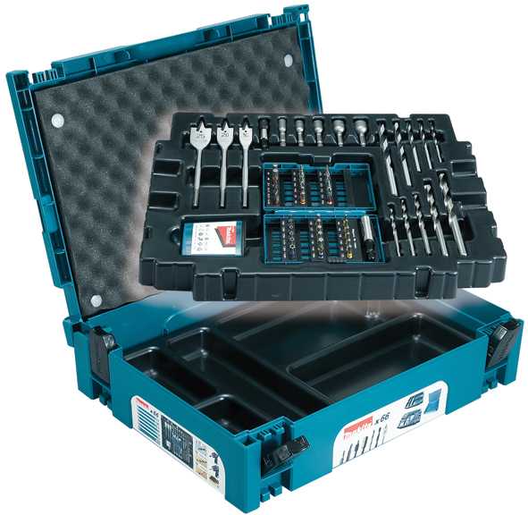 Makita Grąžtų / sukimo antgalių rinkinys B-43044 66 vnt. • magnetinis laikiklis
