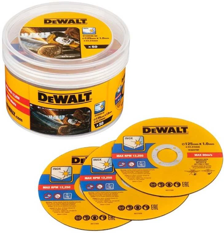 Dewalt Pjovimo diskas 125 mm x 1 mm, 50 vnt.