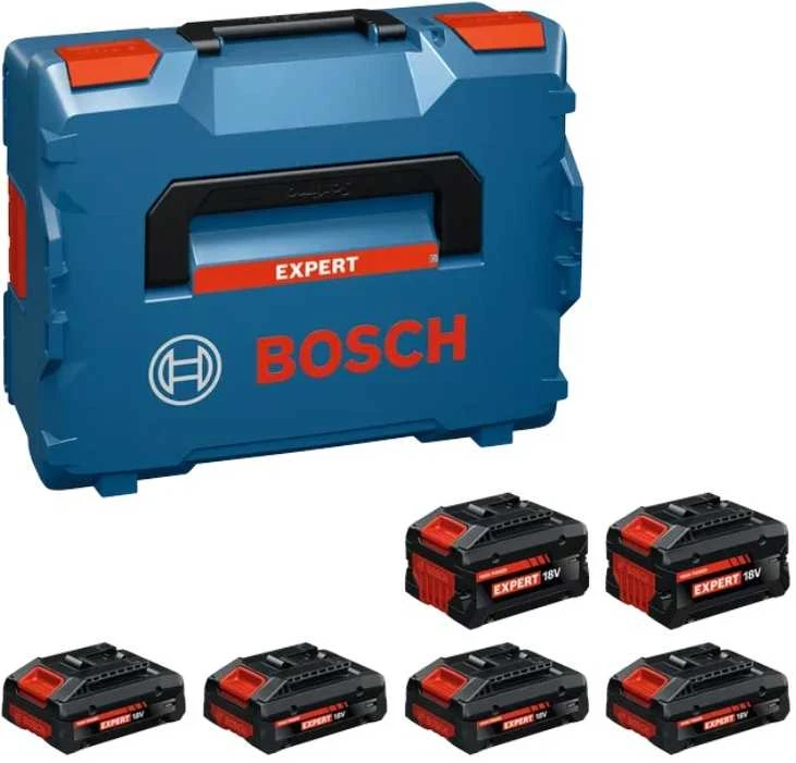 Bosch 18V akumuliatorių rinkinys su transportavimo lagaminu