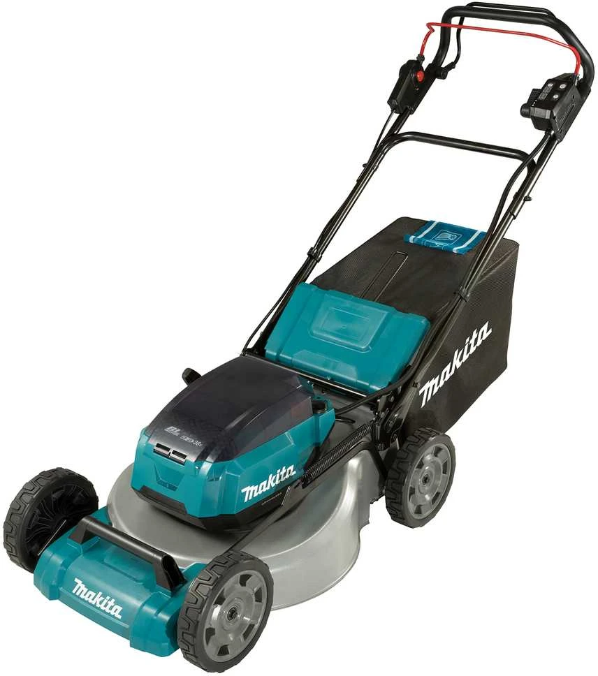 Akumuliatorinė savaeigė vejapjovė Makita DLM465PT4; 2x18 V; 4x5,0 Ah akum.