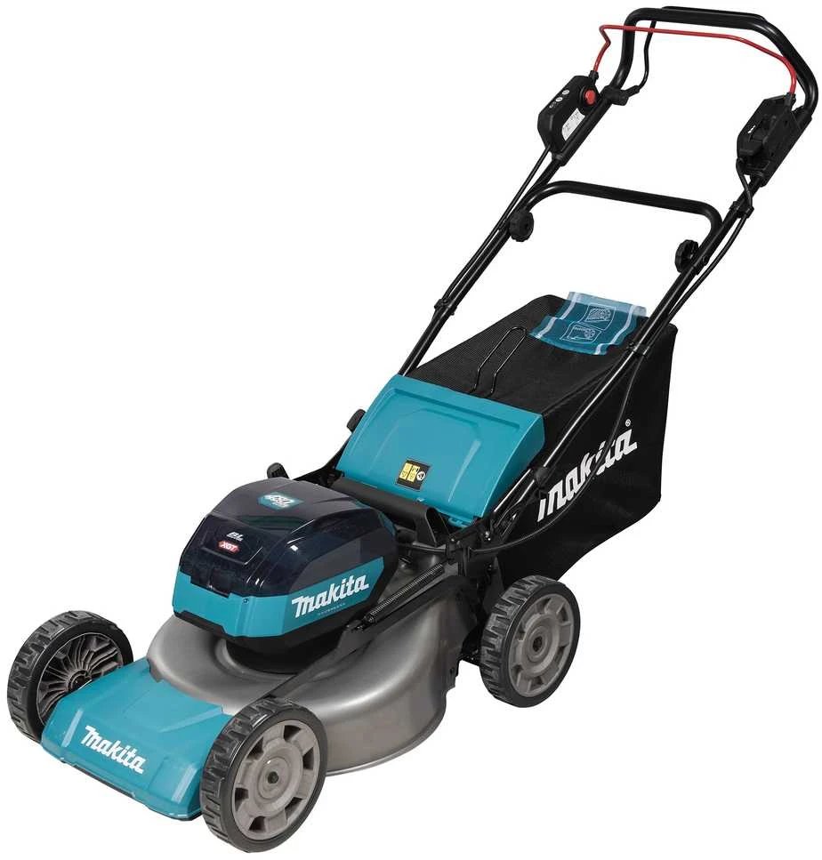 Makita LM001GT202 Cordless LawnMower 40Vmax, XGT, 48cm, 2X5,0Ah Li-ion DC40RC, BL-motor, Self-propelled, 4 in 1 (Cutting/Collecting/Mulching/Side/rear discharge) Steel deck