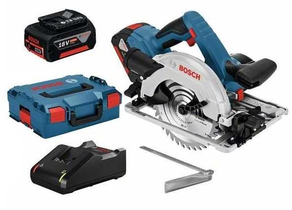 Bosch Akumuliatorinis diskinis pjūklas GKS 18V-57G, 2x4.0Ah, GAL 18V-40