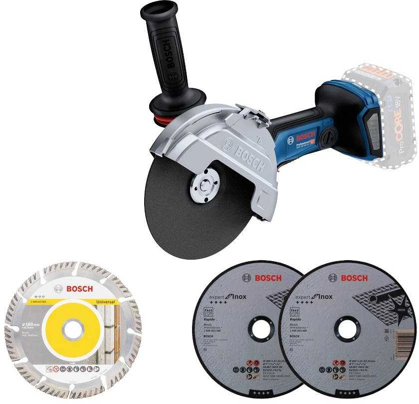 Bosch GWS 18V-180 PC Solo, dėžutė