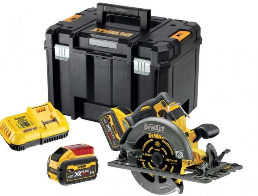 De Walt Akumuliatorinis diskinis pjūklas DeWalt DCS579X2-QW; 54 V; 2x9,0 Ah akum.