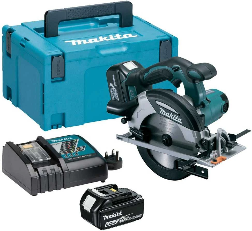 Akumuliatorinis diskinis pjūklas Makita DHS630RTJ; 18 V; 2x5,0 Ah akum.