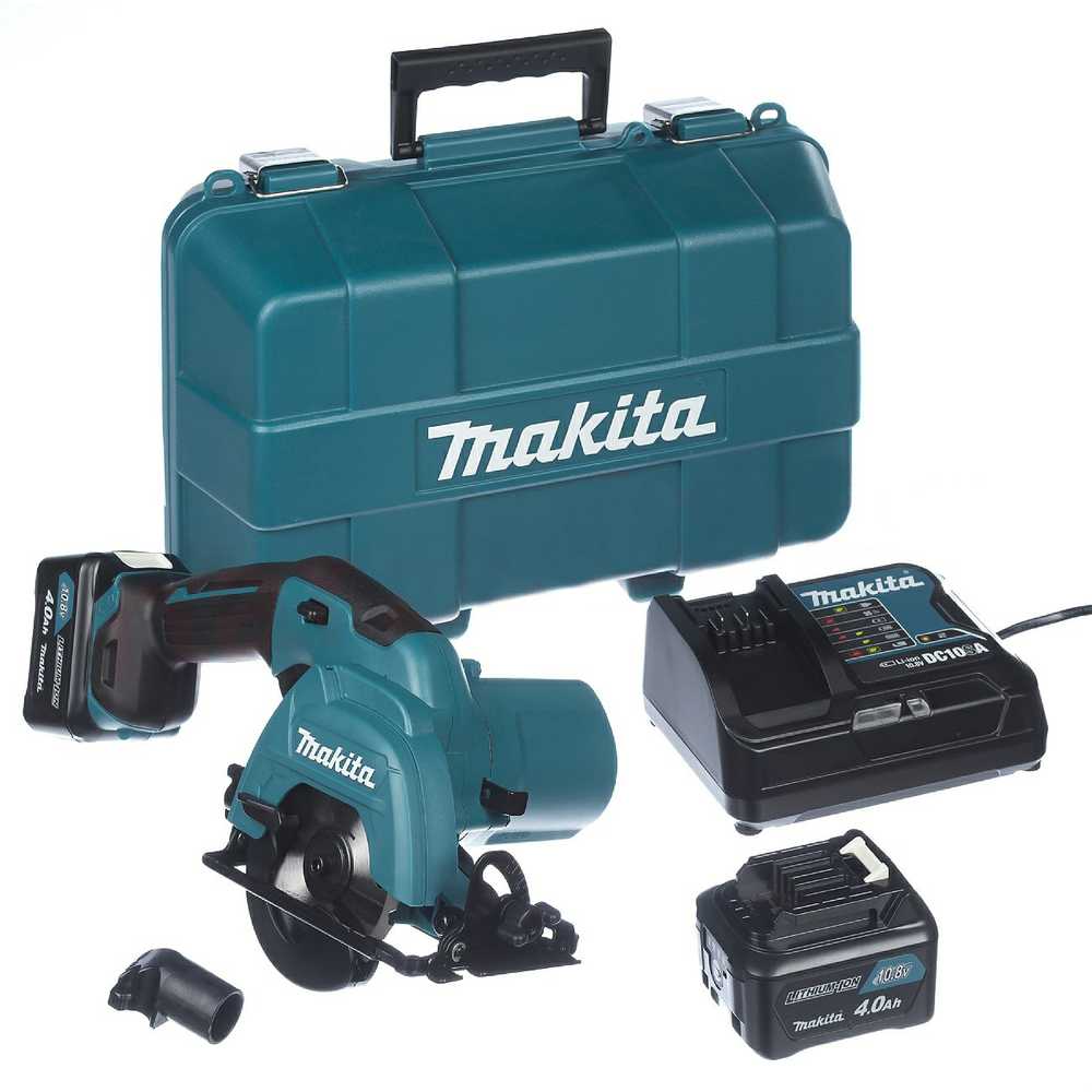 Akumuliatorinis diskinis pjūklas Makita HS301DSME; 12 V; 2x4,0 Ah akum.