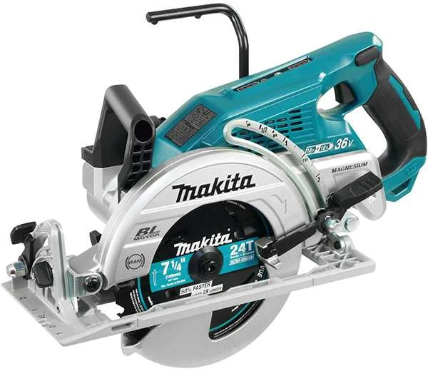 Makita DRS780Z Akumuliatorinis diskinis pjūklas, 2x18V, 65 mm, ø185x30mm, Be akumuliatorių ir kroviklio!