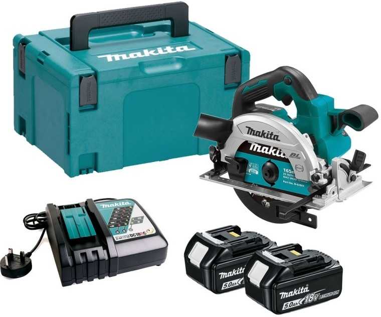 Akumuliatorinis diskinis pjūklas Makita 18V 165mm 2x5,0Ah DHS660RTJ